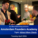 Square Flyer Lisa Thompson & Marcel Wijermars Founders Academy on April 2, 2024